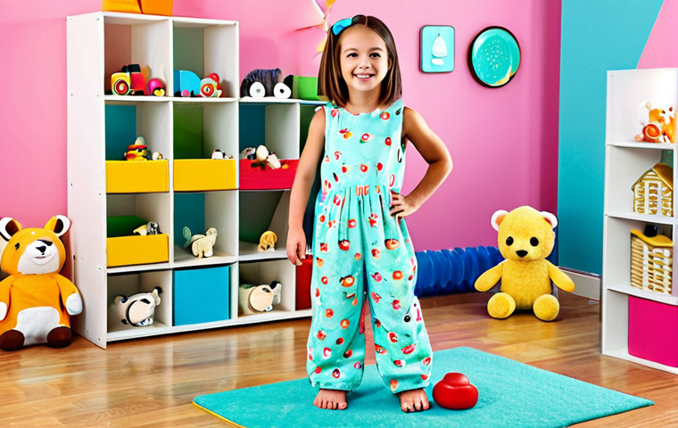 **
"A vibrant and cheerful scene of a young, fully clothed girl dressed in a colorful, age-appropriate jumpsuit, playing in a whimsical toy room filled with plush animals and building blocks. The room is decorated with bright, pastel colors and playful patterns. Safe for work, family-friendly, appropriate content, perfect anatomy, natural proportions, professional studio lighting, high resolution."
**