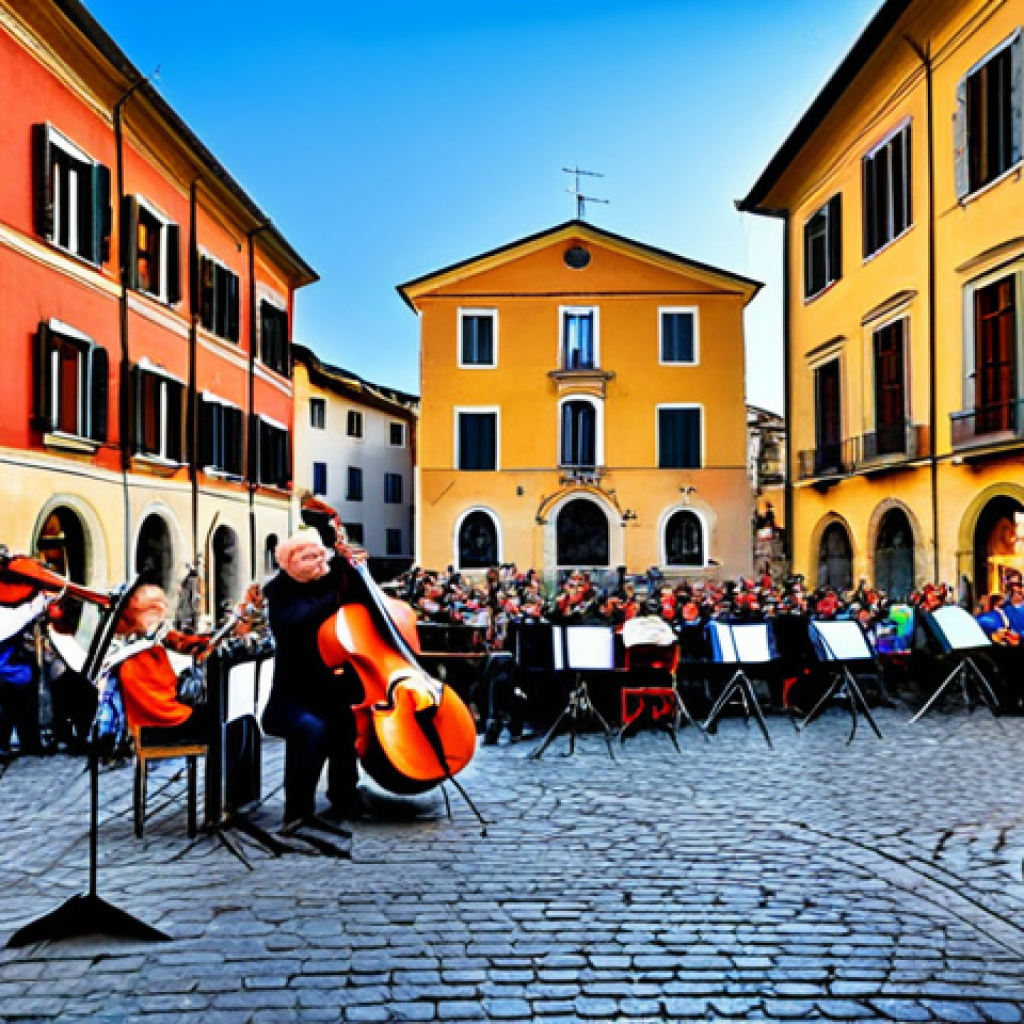 헤이지니의 음원 저작권 - The Concert**
"A lively family-friendly concert in a charming Italian piazza, featuring a band play...